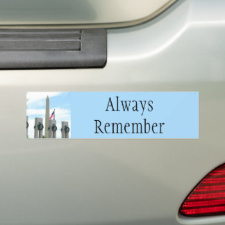Washington Monument and WWII Memorial in DC Bumper Sticker