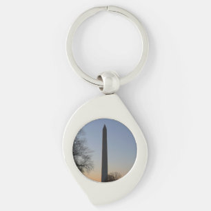 Washington Monument and WWII Memorial in DC Key Ring