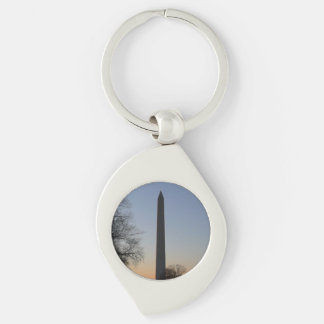 Washington Monument and WWII Memorial in DC Key Ring