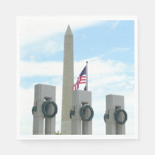 Washington Monument and WWII Memorial in DC Napkin