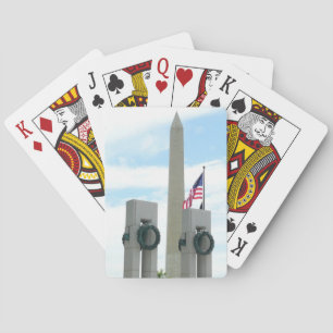 Washington Monument and WWII Memorial in DC Playing Cards