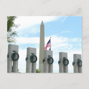 Washington Monument and WWII Memorial in DC Postcard