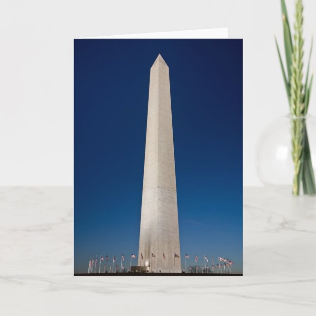 Washington Monument at Dusk Card (Front)