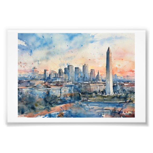 Washington Monument at Dusk,  Photo Print (Front)