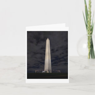 Washington Monument At Night Sticker  Card