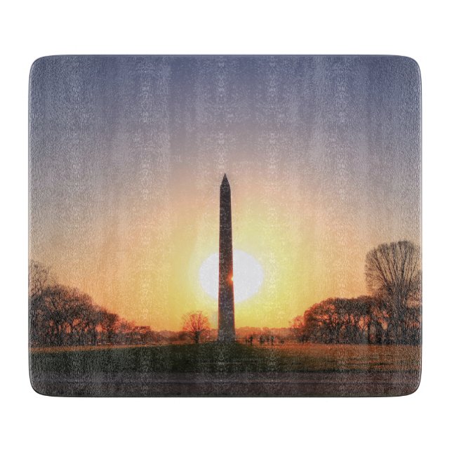 Washington Monument at Sunset Cutting Board (Front)