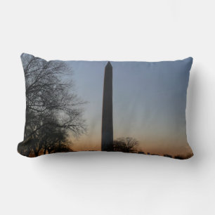 Washington Monument at Sunset in DC Lumbar Cushion
