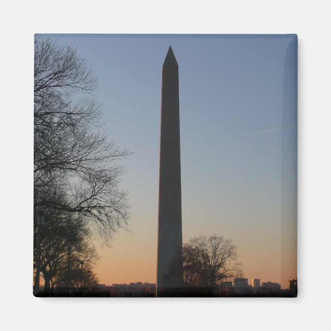 Washington Monument at Sunset in DC Magnet (Front)
