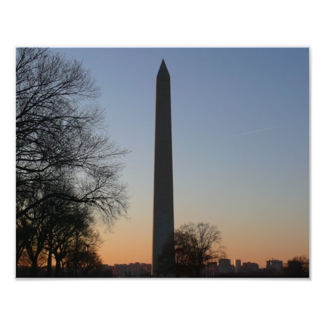 Washington Monument at Sunset in DC Photo Print (Front)