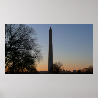 Washington Monument at Sunset in DC Poster