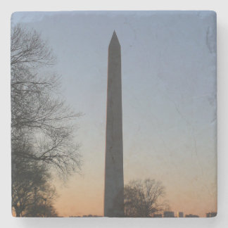 Washington Monument at Sunset in DC Stone Coaster