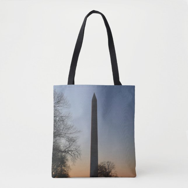 Washington Monument at Sunset in DC Tote Bag (Front)