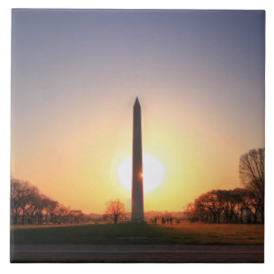Washington Monument at Sunset Tile