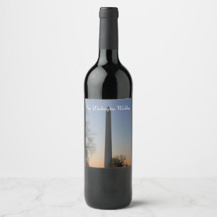 Washington Monument at Sunset Wine Label