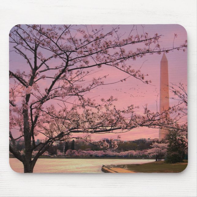 Washington Monument Cherry Blossom Festival Mouse Pad (Front)