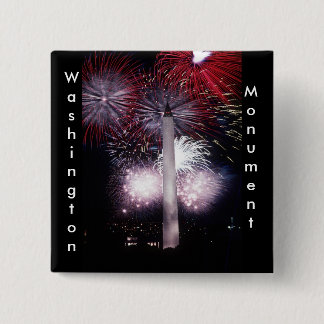 Washington Monument Fireworks 15 Cm Square Badge