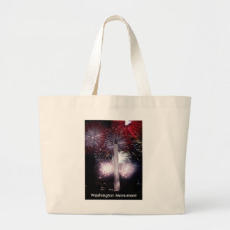 Washington Monument Fireworks Large Tote Bag