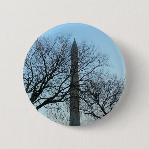 Washington Monument in Winter I Landscape 6 Cm Round Badge
