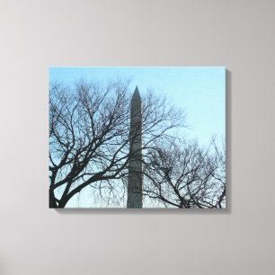 Washington Monument in Winter I Landscape Canvas Print