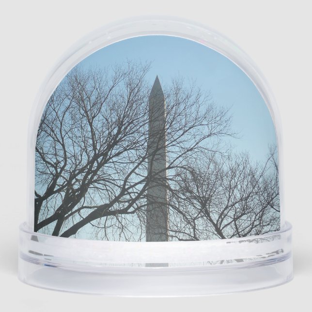 Washington Monument in Winter I Landscape Snowglobe (Front)