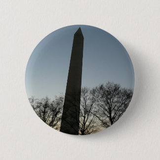 Washington Monument in Winter II Landscape 6 Cm Round Badge