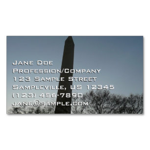 Washington Monument in Winter II Landscape Magnetic Business Card