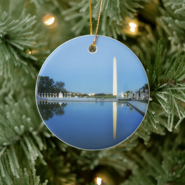 Washington Monument, Reflecting Pool, Washington Ceramic Tree Decoration (Tree)