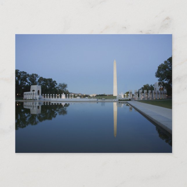 Washington Monument, Reflecting Pool, Washington Postcard (Front)