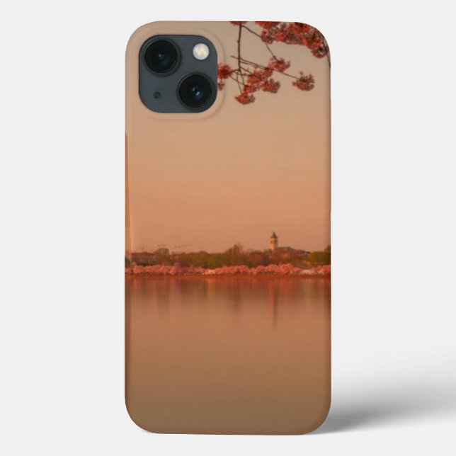 Washington Monument Sakura at sunset. Case-Mate iPhone Case (Back)