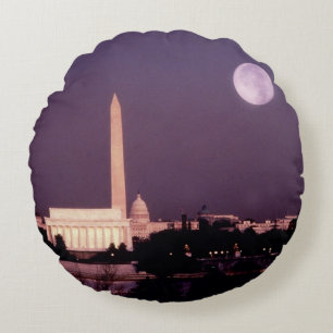 Washington Monument, the Capitol and Jefferson Round Cushion