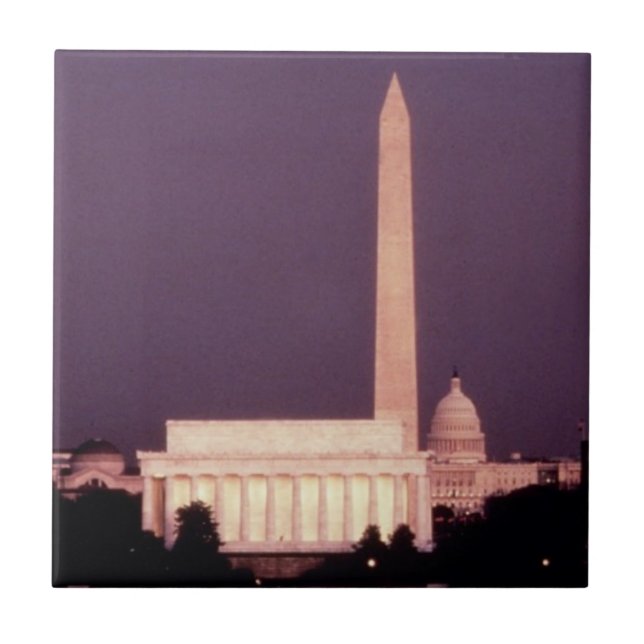 Washington Monument, the Capitol and Jefferson Tile (Front)