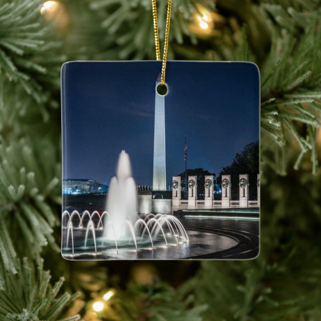 Washington Monument USA George Washington Ceramic Ornament (Tree)