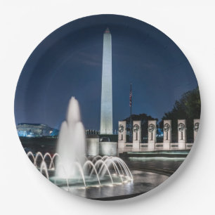 Washington Monument USA George Washington Paper Plate