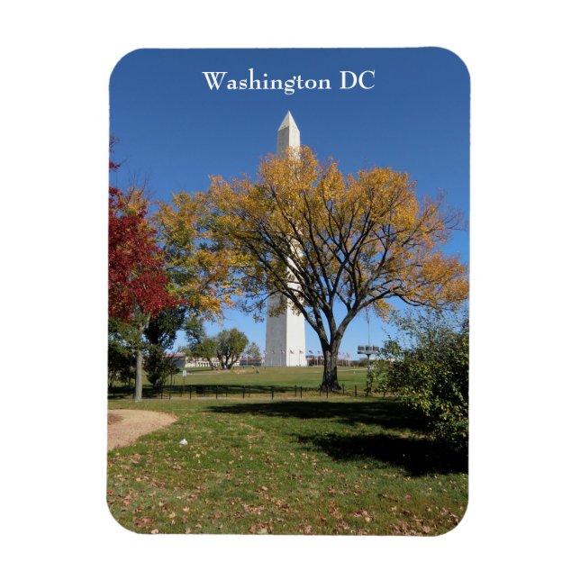 Washington Monument with Fall Colour Washington DC Magnet (Vertical)