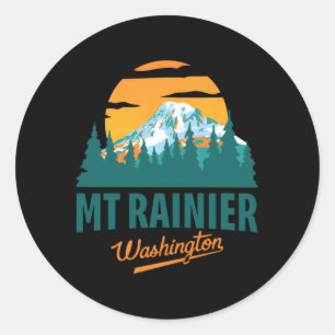 Washington Mt Rainier National Park Classic Round Sticker