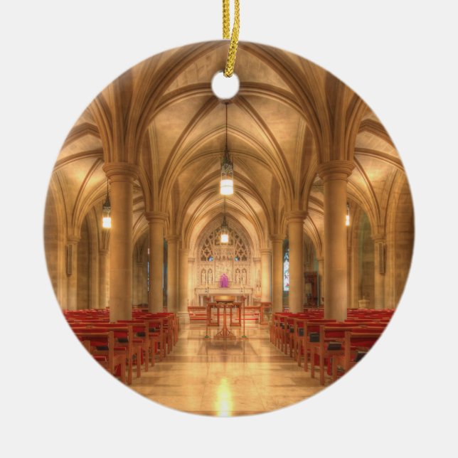Washington National Cathedral Bethlehem Chapel Ceramic Tree Decoration (Front)
