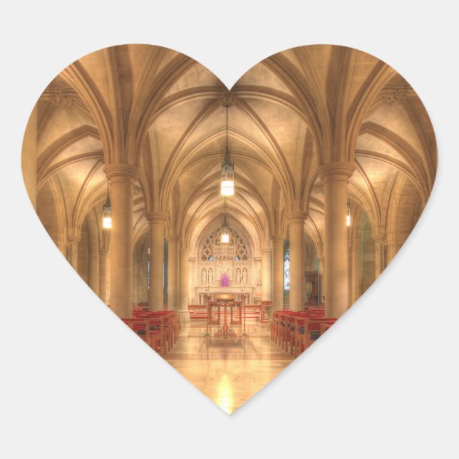 Washington National Cathedral Bethlehem Chapel Heart Sticker (Front)