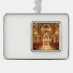 Washington National Cathedral Bethlehem Chapel Silver Plated Framed Ornament