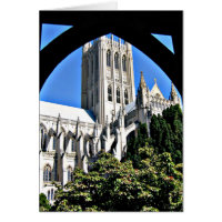 Washington National Cathedral Through Archway Card