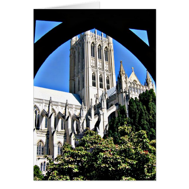 Washington National Cathedral Through Archway Card (Front)