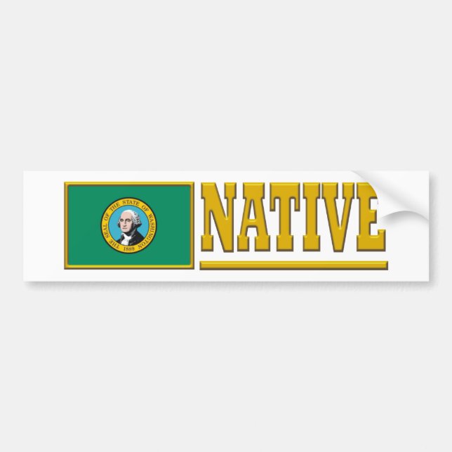Washington Native Bumper Sticker (Front)