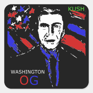 WASHINGTON OG KUSH SQUARE STICKER