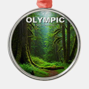 Washington olympic national park hoh rainforest metal tree decoration