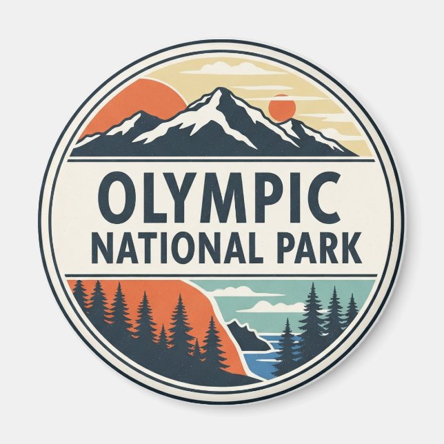 Washington olympic national park magnet (Front)