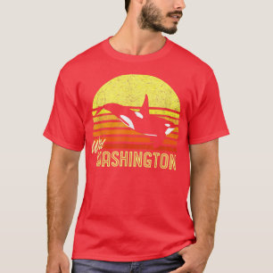 Washington Orca Killer Whale Puget Sound Marine Bi T-Shirt