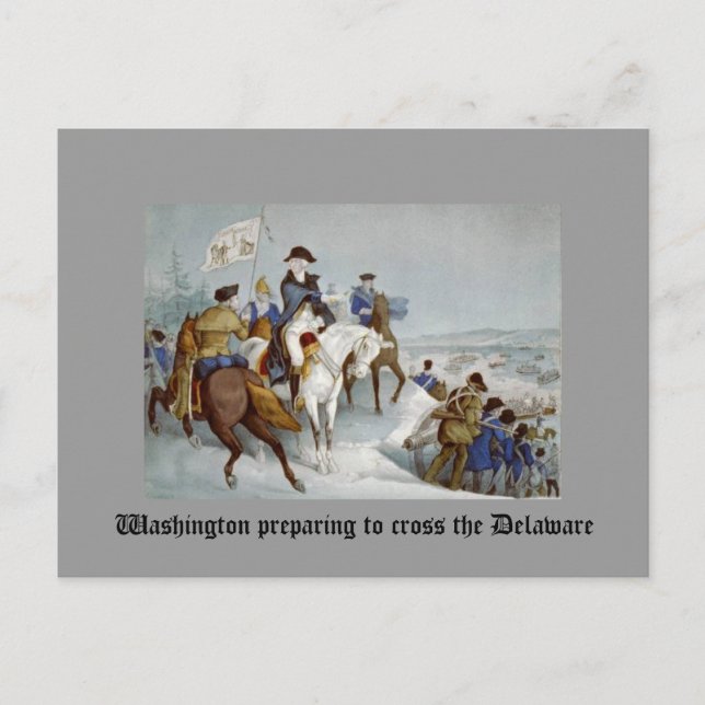 Washington preparing to cross the Delaware Postcard (Front)