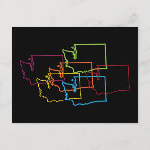 washington pride blur postcard