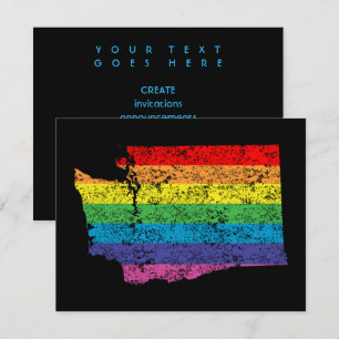 washington rainbow invitation