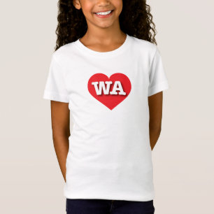 Washington Red Heart - I love WA T-Shirt