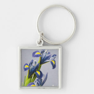 Washington, Redmond, Purple Irises Key Ring